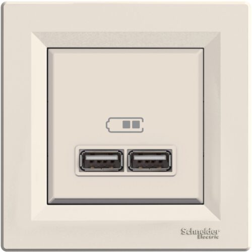 EPH2700223 2-იანი USB დამტენის როზეტი ბეჟი — როზეტები და ჩამრთველები